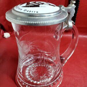 König Ludwig II Von Bayern Crystal & Pewter Beer S